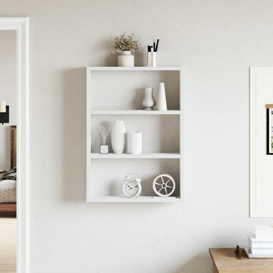 Vegghylle hvit 43x9x60 cm konstruert tre Vegghylle hvit 43x9x60 cm konstruert tre