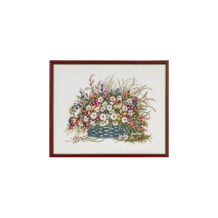 Permin Broderisett Sensommerkurv 40x32 cm