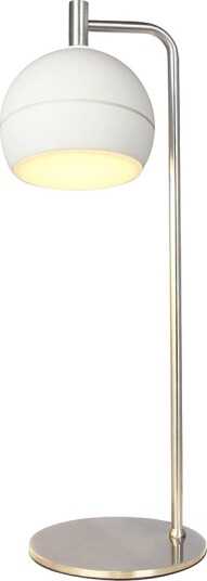 10W dekorativ LED bordlampe Ø16 x 44 cm 1200lm børstet nikkel og hvit 3000K Kulør : Varm 10W dekorativ LED bordlampe Ø16 x 44 cm 1200lm børstet nikkel og hvit 3000K Kulør : Varm
