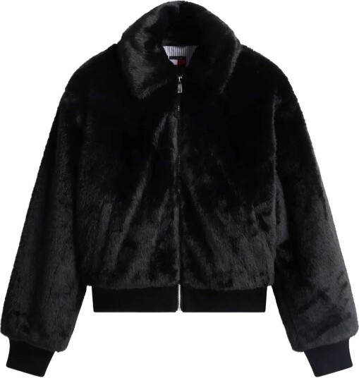 Tommy Jeans Tjw Faux Fur Jacket Ext BLACK M