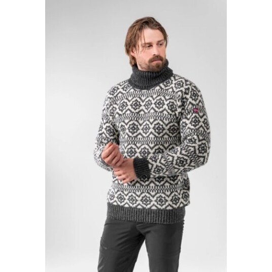 Devold Hoddevik Wool High Neck XL , Anthracite/Offwhite