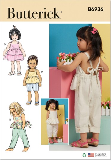 Butterick 6936- Klespakke til brn STRL: Alle størrelser inkludert