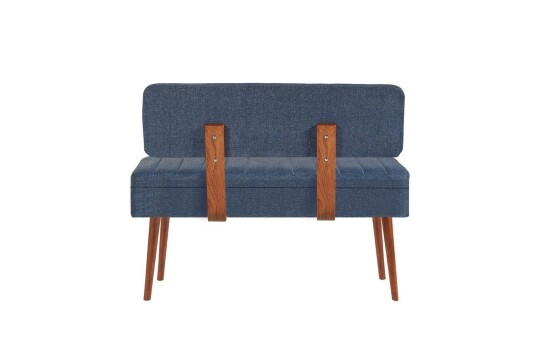 Valsot Benker 110 cm Valnøtt/Mørkeblå