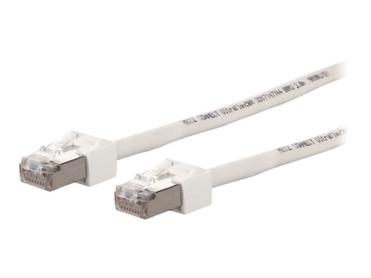 Metz Connect Ultraflex500 Koblingskabel Rj-45 Hann Til Rj-45 Hann 50 Cm Sftp Cat 6 Med Støvel Halogenfri Hvit