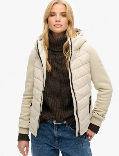 Superdry Hood Storm Hybrid Padded Jkt - Beige - 8 Superdry Hood Storm Hybrid Padded Jkt - Beige - 8