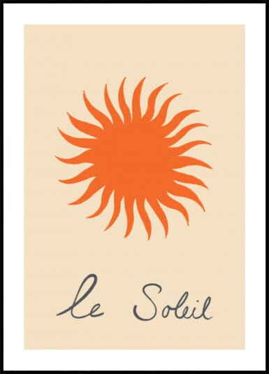 Le Soleil Orange Plakat / 70x100 Le Soleil Orange Plakat / 70x100