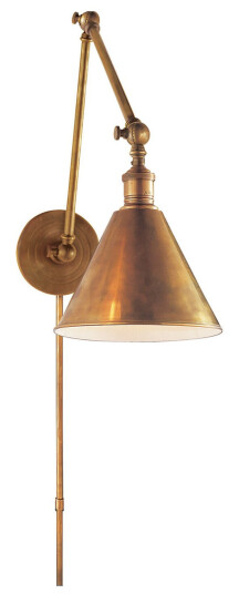 Double Boston vägglampa antik mässing Double Boston vägglampa antik mässing