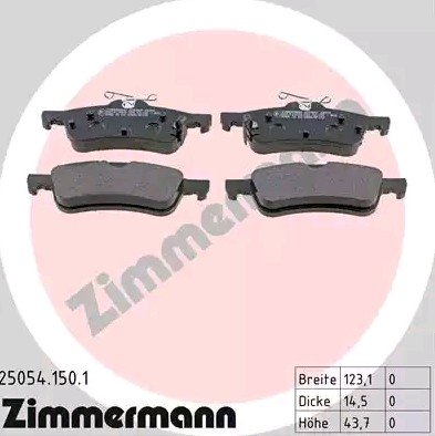 Bremseklosser ZIMMERMANN 25054.150.1 Bremseklosser ZIMMERMANN 25054.150.1
