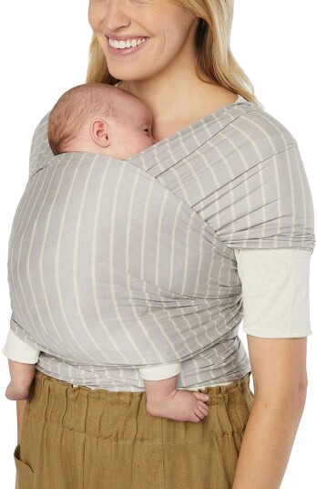 Ergobaby Aura Wrap Knit Bæresjal Grey Stripes