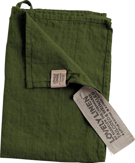 Lovely Linen Gjestehåndkle Lovely i vasket lin Grønn Lovely Linen Gjestehåndkle Lovely i vasket lin Grønn