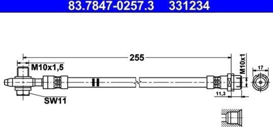 Bremseslange ATE 83.7847-0257.3