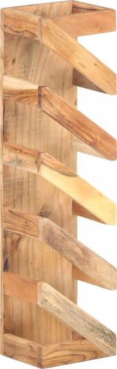 vidaXL Vinstativ for 5 flasker heltre akasie