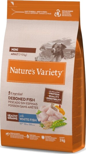 Nature’S Variety Tørrfôr Adult Nature'S Variety Healthy Grains Mini Hvit Sparepakke Fisk 2 X 3 kg