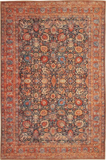 Flatvevd teppe Selamira blå/multi Størrelse: 190 x 280 cm