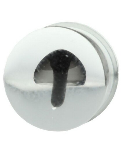 Utgått Piercing With Black Mushroom Pyrex Plugg Strl 6 mm