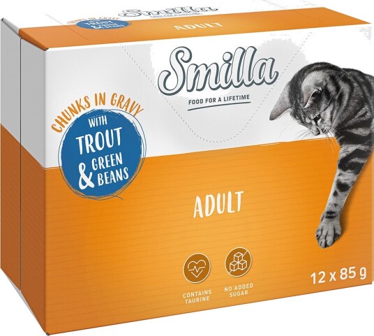 Smilla Våtfôr Adult Biter Med Grønnsaker Med Ørret Og Grønne Bønner 24 X 85 G