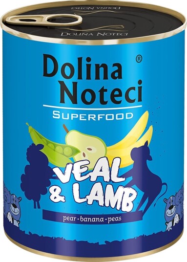 Dolina Noteci Våtfôr Superfood Kalv Og Lammekjøtt 12 X 800 G