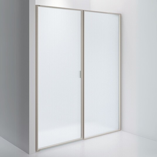 INR Iconic Nordic Rooms Dusjvegg Edge 4 Måltilpasset - Venstre / Stone Sway Glass