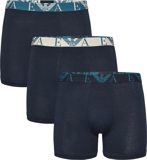 Emporio Armani 3 Pack Bottom BLU/BLU/BLU S Emporio Armani 3 Pack Bottom BLU/BLU/BLU S