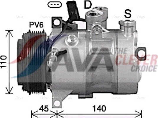 AC kompressor AVA Clever Choice MSAK747 AC kompressor AVA Clever Choice MSAK747