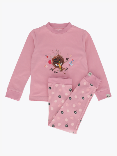 Gullkorn Bukkene Pysjamas Rosa 110/116
