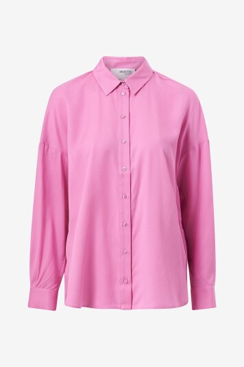 Selected FEMME - Skjorte slfSanni LS Shirt Noos - Rosa