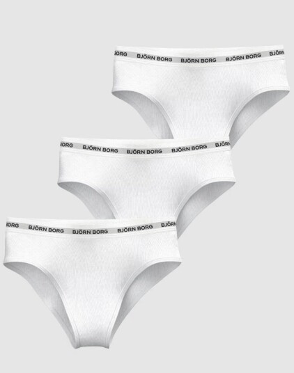 Björn Borg Logo Higwaist Brief 3pk White XS