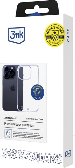 3mk Just20g gjennomsiktig deksel til Apple iPhone 16 Pro Max – gjennomsiktig