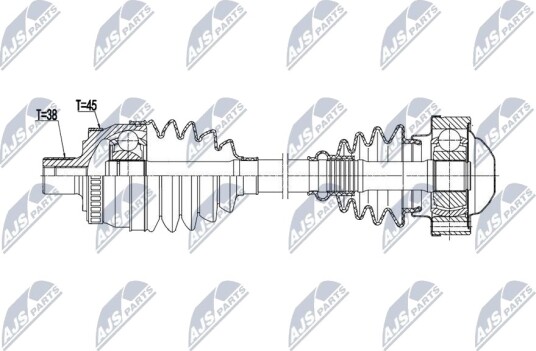 Nty Drivaksel NTY NPW AU 109