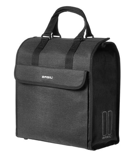 Basil Mira, Bakre, Sykkelveske, Polyester, Svart, 17 L, 5 Kg