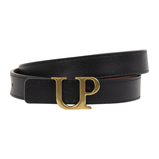 Verona Belt Black_Brown M Reversible logo leather belt 2cm