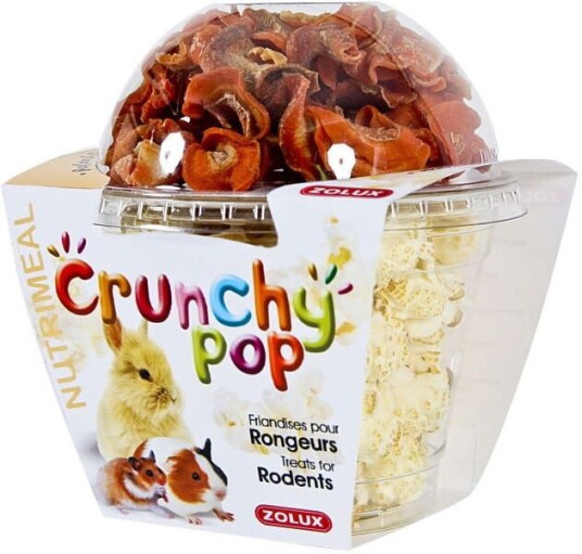 Zolux Crunchy Cup Gulrot & Popcorn 200G