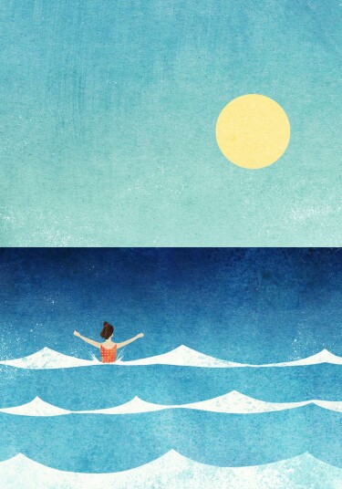 Plakat Surfer Under Solen Plakat Surfer Under Solen