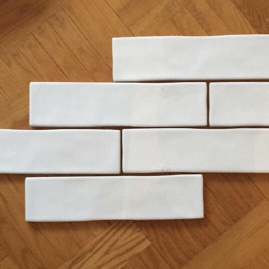 Lhådös Fliser Piano Hvit Blank 8x30 cm