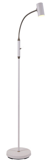BRASIL 1 Gulvlampe – Hvit/Nikkel GU10 LED 1x7W H 130 cm