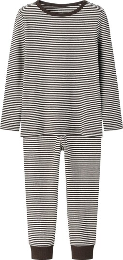 name it Nmnnightset Stripe Rib Noos Khaki green 98-104