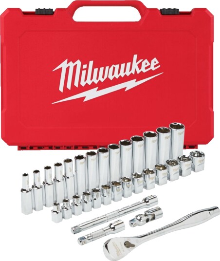 Milwaukee Skrallesett 3/8" Mm 32 Deler Milwaukee Skrallesett 3/8" Mm 32 Deler