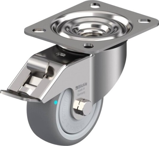 Blickle 760861 Lex-Tpa 80Kfd-Fi Styrehjul Med Brems Hjuldiameter 80 Mm Bæreevne Maks 100 Kg 1 Stk