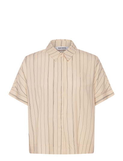 Soft Rebels Srmargot Freedom Striped Ss Shirt Cream XL