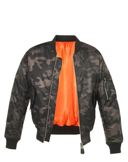 Brandit MA1 Bomber Jakke Svart Grå