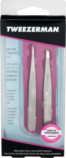 Tweezerman Petite Pinsettsett - Rosa (med etui)