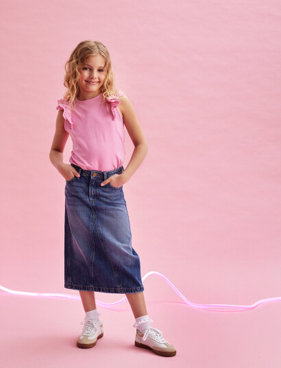 Creamie Skirt Denim Blue 104