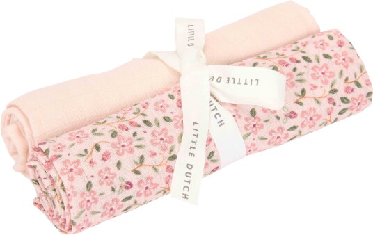 Little Dutch Fairy Blossom &  Blossom Musselintepper 2-Pakk Rosa