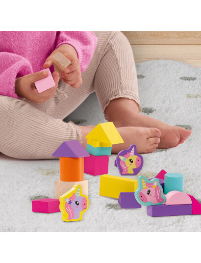 SES Creative Wooden Building Blocks - Unicorn 52 Pcs - Multi/patterned - ONE SIZE SES Creative Wooden Building Blocks - Unicorn 52 Pcs - Multi/patterned - ONE SIZE