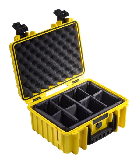 B&W Outdoor.Case Type 3000 Hard Eske med inndeling - Gul B&W Outdoor.Case Type 3000 Hard Eske med inndeling - Gul