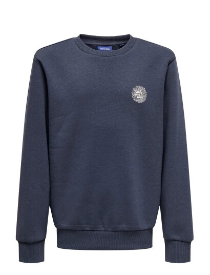 ONLY & SONS Osjceres Cell Reg Ls Crew Swt Navy 170 176