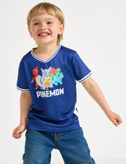 Lindex Pokémon Football Shirt Blue 98/104