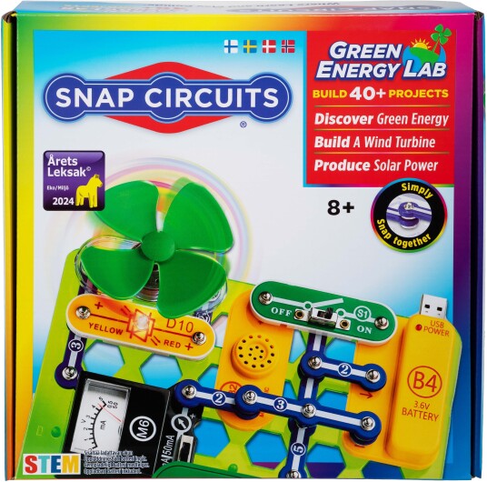 Snap Circuits Green Energy Lab Eksperimentsett Snap Circuits Green Energy Lab Eksperimentsett