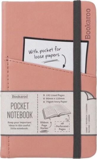 Bookaroo Journal Pocket A6 Notatbok - Powder