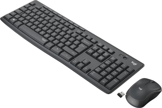Logitech MK295 Silent Trådløst Tastatur og Mussett Italiensk Grafitt